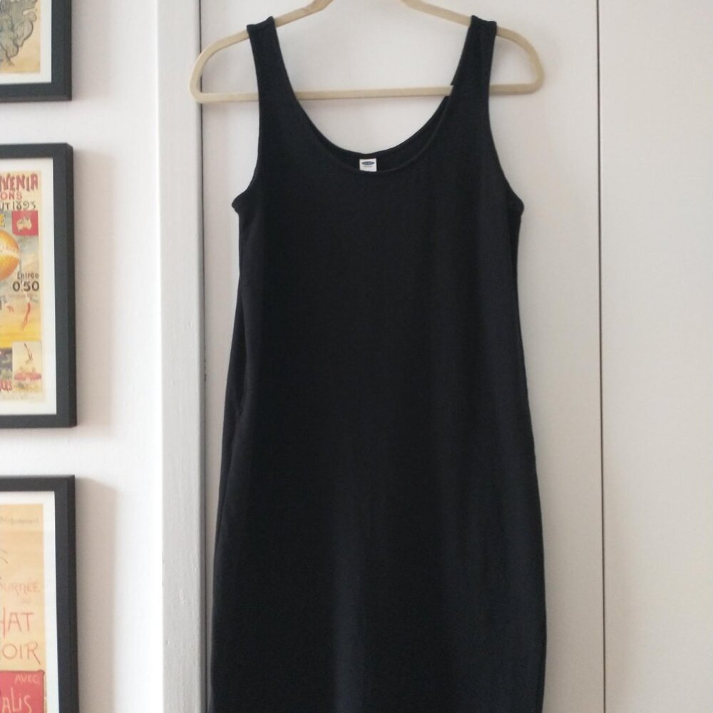 Old Navy Black T-Shirt Tank Dress